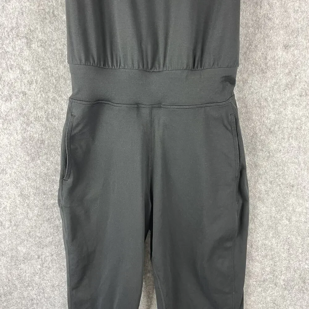 Sweaty Betty Gary Jumpsuit Size Medium Black Pockets Racerback Yoga Athletic Gym - Picture 4 of 15